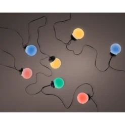 Lumineo Budget Feestverlichting Lichtsnoer - Bolvorm - 950cm - 20 LEDS - Multi -Exporteren Lente Tuin Winkel budget feestverlichting lichtsnoer bolvorm 950cm 20 leds multi netstroom 2 3