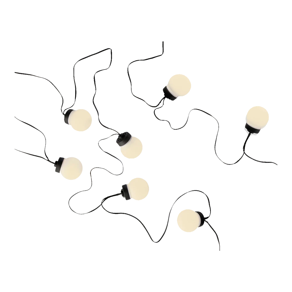 Lumineo Budget Feestverlichting Lichtsnoer - Bolvorm - 950cm - 20 LEDS - Warm Wit - Afbeelding 3