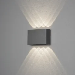 Konstsmide Chieri PowerLED 230V Wandlamp Flush Double Four 11x17cm, 2x 3W