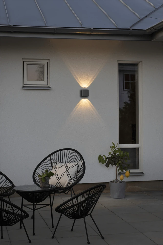 Konstsmide Chieri PowerLED 230V Wandlamp Flush Double Two 11x11cm, 2x 2W - Afbeelding 3