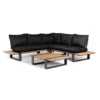 Dawson Teak Loungeset Complete Black -Exporteren Lente Tuin Winkel dawson teak loungeset complete black 1 1