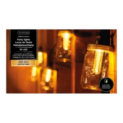 Lumineo Feestverlichting Lichtsnoer Weckpotjes - 950cm - 20 LEDS - Klassiek Warm
