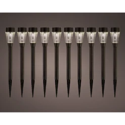 Lumineo LED Solar Tuinlamp - D6 X H32cm - Zwart - 10st. -Exporteren Lente Tuin Winkel led solar tuinlamp d6 x h32cm zwart 10st solar 2