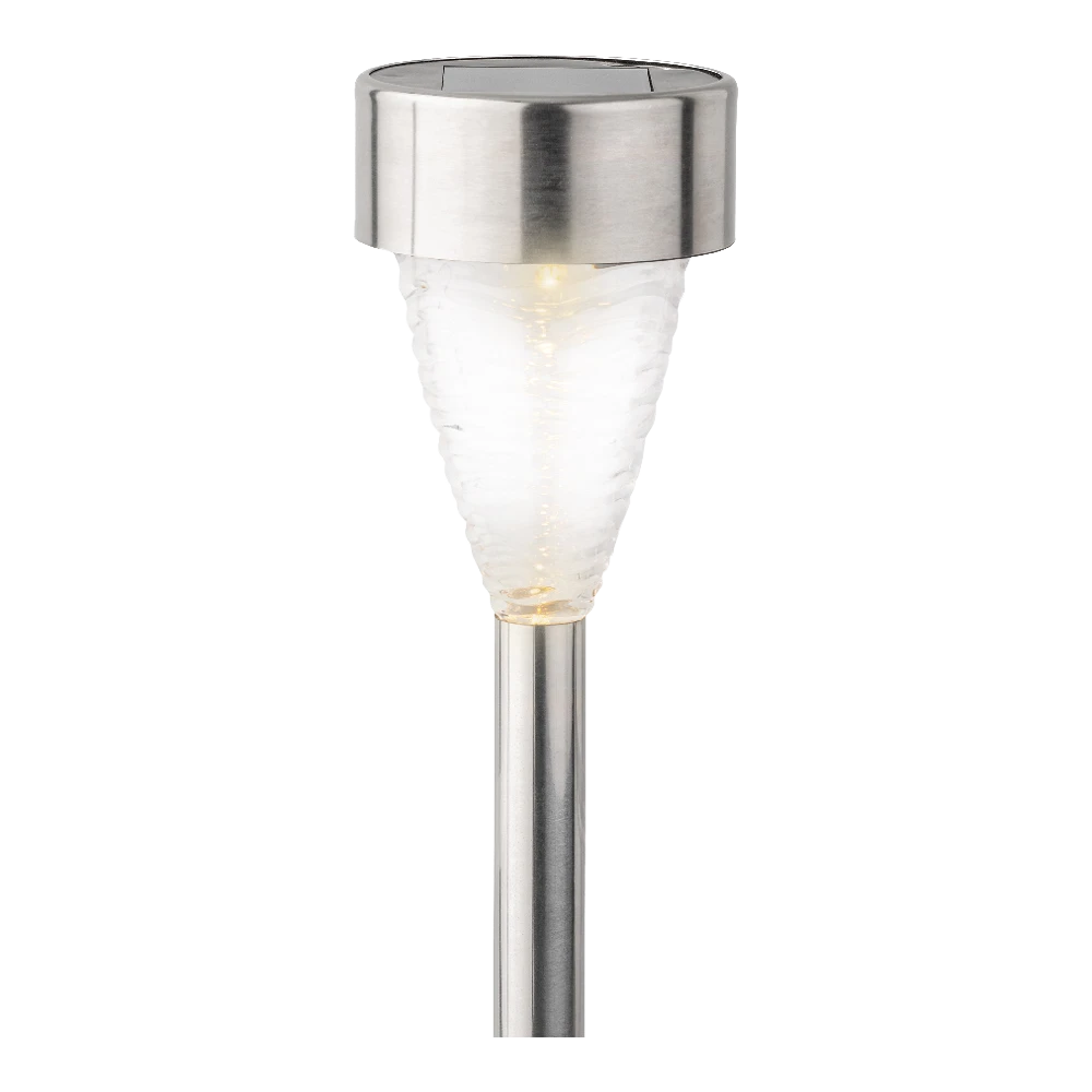 Lumineo LED Solar Tuinlamp - RVS - D7 X H27cm - 4st. 6 Lumineo LED Solar Tuinlamp - RVS - D7 X H27cm - 4st. - Afbeelding 4