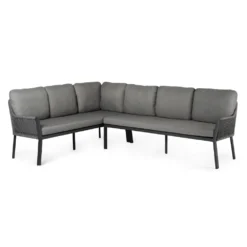 Liv Lounge Dining Set Left Charcoal