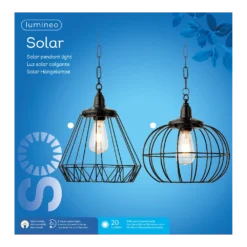 Lumineo Solar Hanglamp - LED - D28.3 X H27cm - Zwart - Assorti