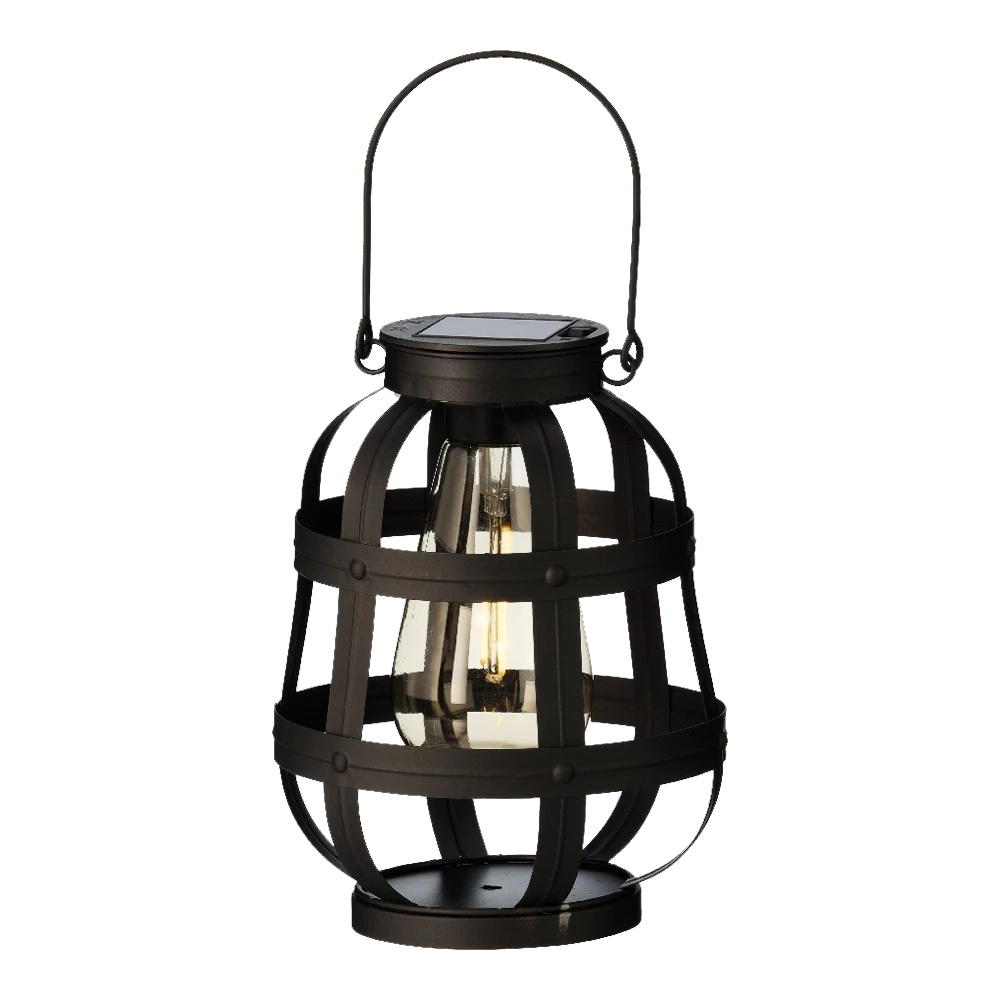 Lumineo Solar Set Met Tuinlamp En Lantaarn - LED - D14 X H80cm - Zwart - 3st. - Afbeelding 5